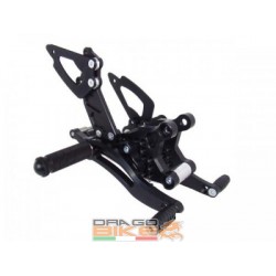 Estriberas atrasadas DragoBike by Bonamici Racing en Ergal Para Aprilia RSV hasta fino '03