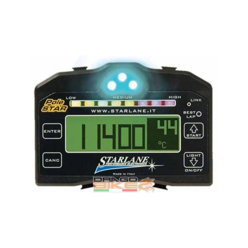 PoleStar CRX-Contagiri Digitale + Cronometro con Kit Ricevitore Infrarosso  con Trasmettitire Box