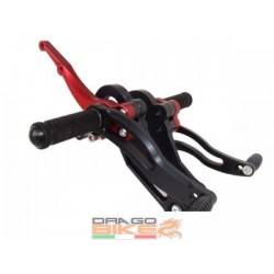 Estriberas atrasadas en Ergal DragoBike by Bonamici Racing Para Ducati Hypermotar/Racing