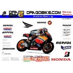 Набор Наклеек Honda MotoGP REPSOL 2011
