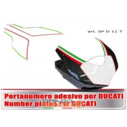 Number Plate for Front Racing Ducati 848 1098 1198  Tricolore  (front and rear)