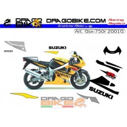 Stickers Kit Suzuki GSX-R 750 2001 Yellow