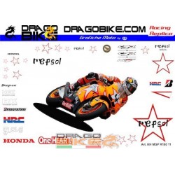 Motorbike Stickers Kit Honda MotoGp 2011 R100