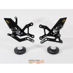 Pedane  Regolabili per KAWASAKI ZX6R (2005-2012) con Poggia Piede Fisso