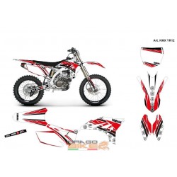 Adhesivas Moto Cross Yamaha Test Rojo