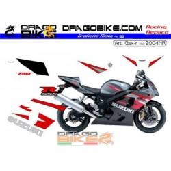 Kit Adhesivo Originale Suzuki GSX-R 750 2004 Rojo/Negro