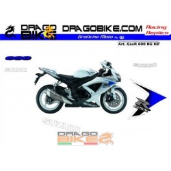 Kit Adesivo Suzuki GSX-R 600 Bianco-Argento K8