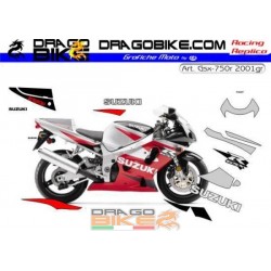 Kit Adesivo Suzuki GSX-R 750 2001 Rossa