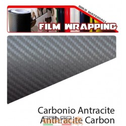 Adesivo  Professionale \" Carbonio Antracite  \"(Solo  Foglio) 75 cm X50 cm 