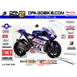 Motorbike Stickers Kit Yamaha motoGP 2009 Livrea M1 Ben Spies Valencia