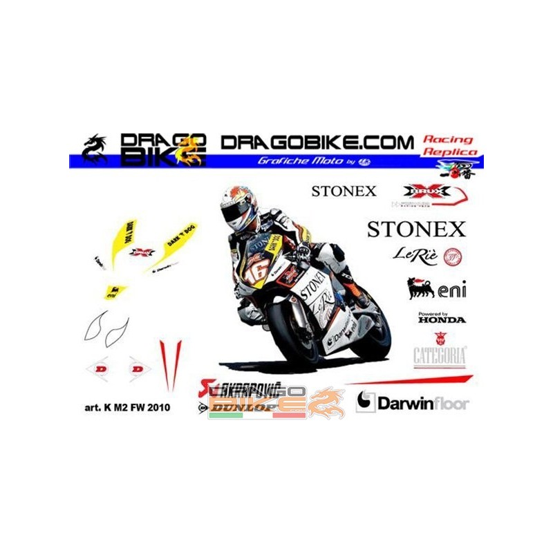 Kit Adesivo Moto 2 Team Forward Racing 2010