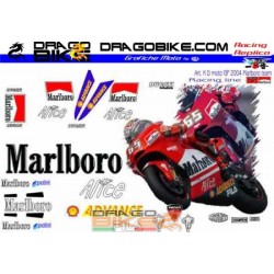 Набор Наклеек Ducati MotoGP Marlboro Team 2004