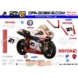 Kit Adesivo Moto Ducati Superbike Xerox 2008 Troy Bayliss Tribute