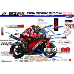 Kit adesivi Ducati 998 SBK inglese 2002 Monstermob