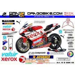 Kit Adesivo Moto Ducati Superbike Xerox 2008