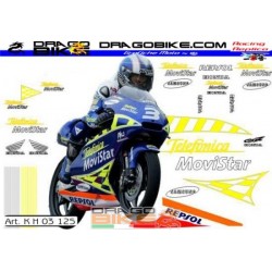 Stickers Kit Honda 125GP Telefonica Movistare 2003