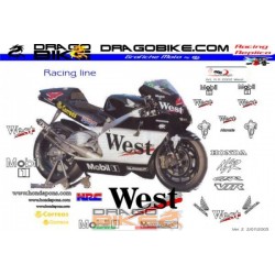 Graphics Decal Honda 500GP West team 2002