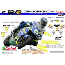 Stickers Kit Honda MotoGP Telefonica Movistare 2003