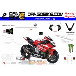 Adhesivos Moto Yamaha BSB Milwaukee Team Rojo