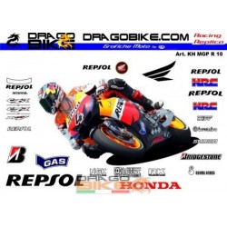 Kit Adesivo Moto Honda MotoGP Repsol 2010