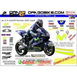 Stickers Kit Honda Motogp Movistar 2005 v.Gold