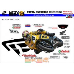 Race Replica Stickers Kit Honda Ten Kate SBK 2004