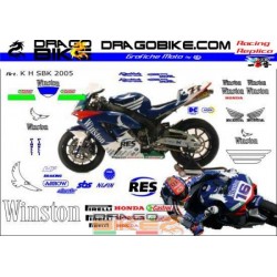 Race Replica Graphics Decals Honda SBK TenKate 2005