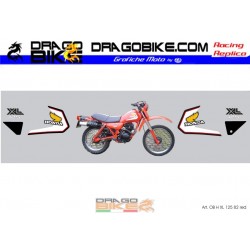 Kit  Adesivo Honda 125 xl  rossa 1982 Classic Line ( Rossa)