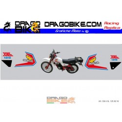 Adhesivos Moto Honda 125 xl 1982 Classic Line ( Blanco)