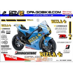 Набор наклеек Suzuki MotoGP 2008