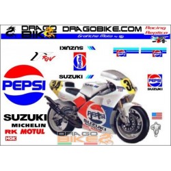 Motorcycles Stickers kit Suzuki Kevin Schwantz Pepsi 1996