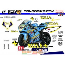 Kit Adesivi Moto Race Replica Suzuki Rizla+ 2004 inlese