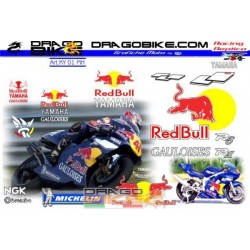 Caja Adhesivas Motos Yamaha Redbull 500 GP 2001