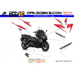 Motorbike Stickers Kit  T-Max  Anniversary 60 Red