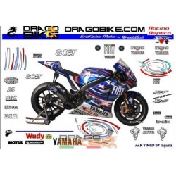 Motorbike Stickers Kit Race Replica Yamaha MotoGP 2007 Fiat team Laguna