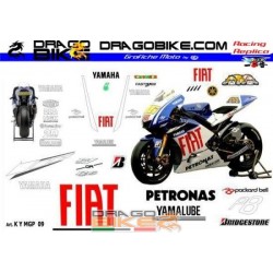 Motorbike Stickers Replica Yamaha MotoGp Fiat Team 2009