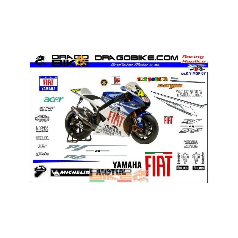 VALENTINO ROSSI STICKERS SMALL SET