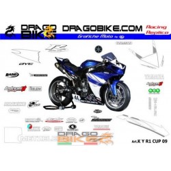 Kit Adesivo Moto Replica Yamaha R1 CUP 2009