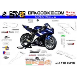 Motorbike Stickers Replica Yamaha R6 CUP 2009