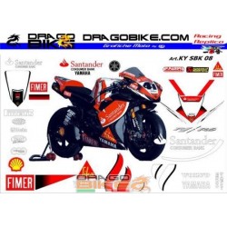 Stickers Kit Yamaha SBK Haga/Corser 2008 Gold