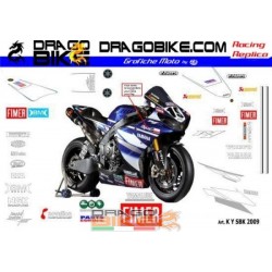 Motorbike Stickers Replica Yamaha SBK 2009