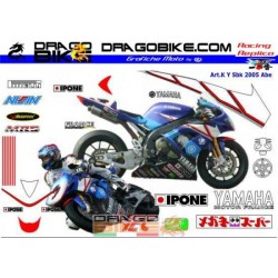 Decals Stickers Kit Yamaha SBK Abe ver. 2005 MotorFrance