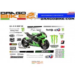 Набор Наклеек Kawasaki MotoGP 2008 Monster Energy