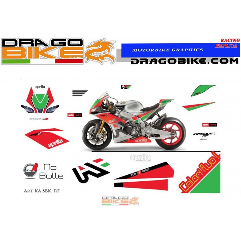 Aprilia Motorcycle Decal Sticker Kit - 4 Pieces For RSV, RS 125, 250, SXV, RS4