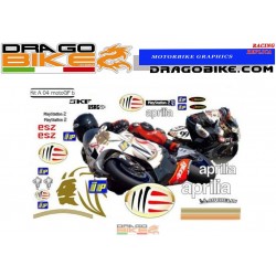 Kit adhesivos Aprilia MotoGP 2004 sin logo