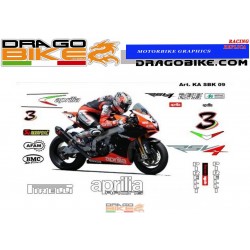 Motorbike Stickers Replica Aprilia SBK RSV4 2009