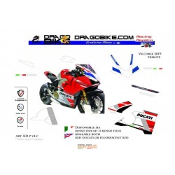 Motorbike Stickers Kit  Ducati  "V4 Corse 2019 Tribute"