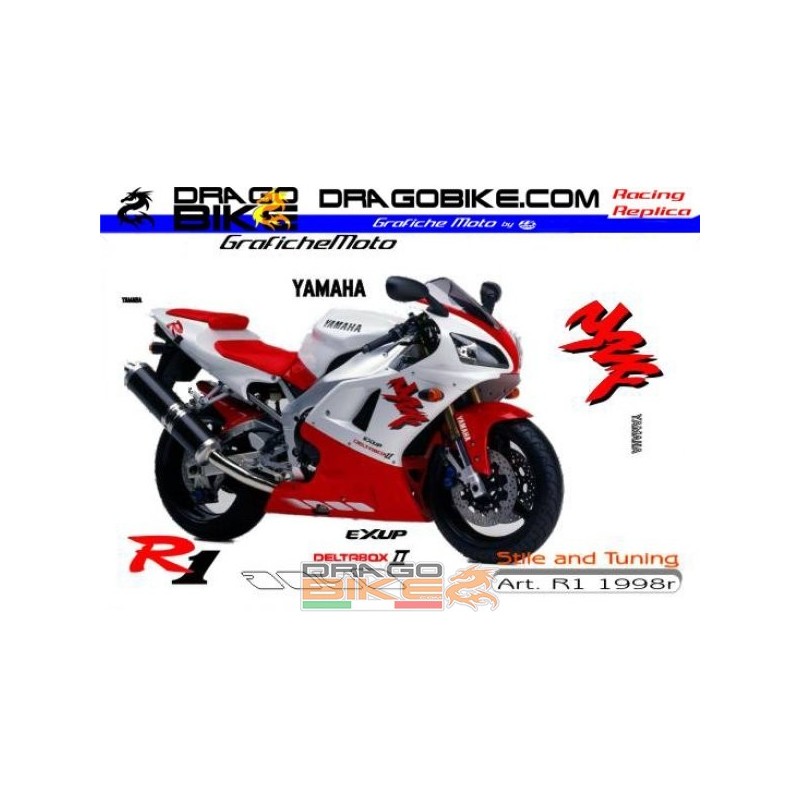 Kit adesivo originali Yamaha R1 1998 red