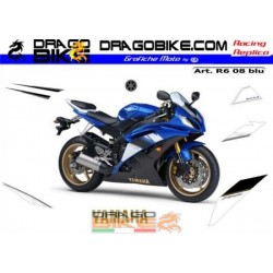 Набор Наклеек Yamaha R6 2008 Голубой