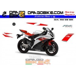 Motorcycles Graphics Yamaha R6 2008 White/red